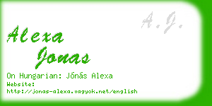 alexa jonas business card